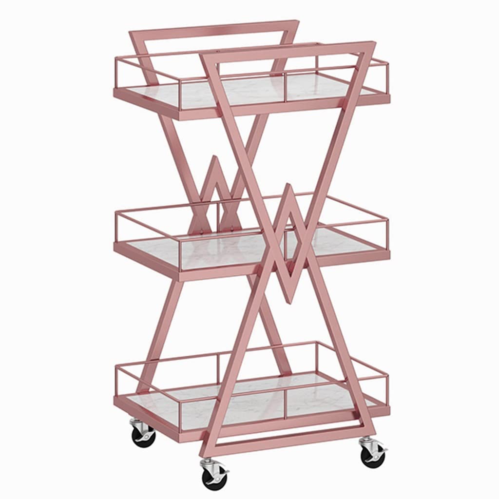 Metallwagen für medizinischen Wellness-Trolley, Schönheitssalon, Rollwagen, mit Rollen, für Friseure, Maniküre, Schubladenablagen, 3 Ebenen, Maniküre-Wagen, Aufbewahrung, rollbarer Friseurwagen