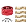Upgraded 4PCS Creality Aluminum Hand Twist Leveling Nut with 4PCS Hot Bed Die Spring and 4PCS M3X35mm Screw for Ender 3/Ender 3 Pro, Ender 5/Ender 5 Plus/Ender 5 Pro, CR-10/CR 10S Pro