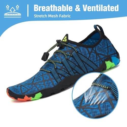 Image of Mishansha Water Shoes for Women Men, Quick-Dry Barefoot Swim Shoes with Drainage Holes, Lightweight Aqua Shoe for Beach Pool River Boating Yoga Walking