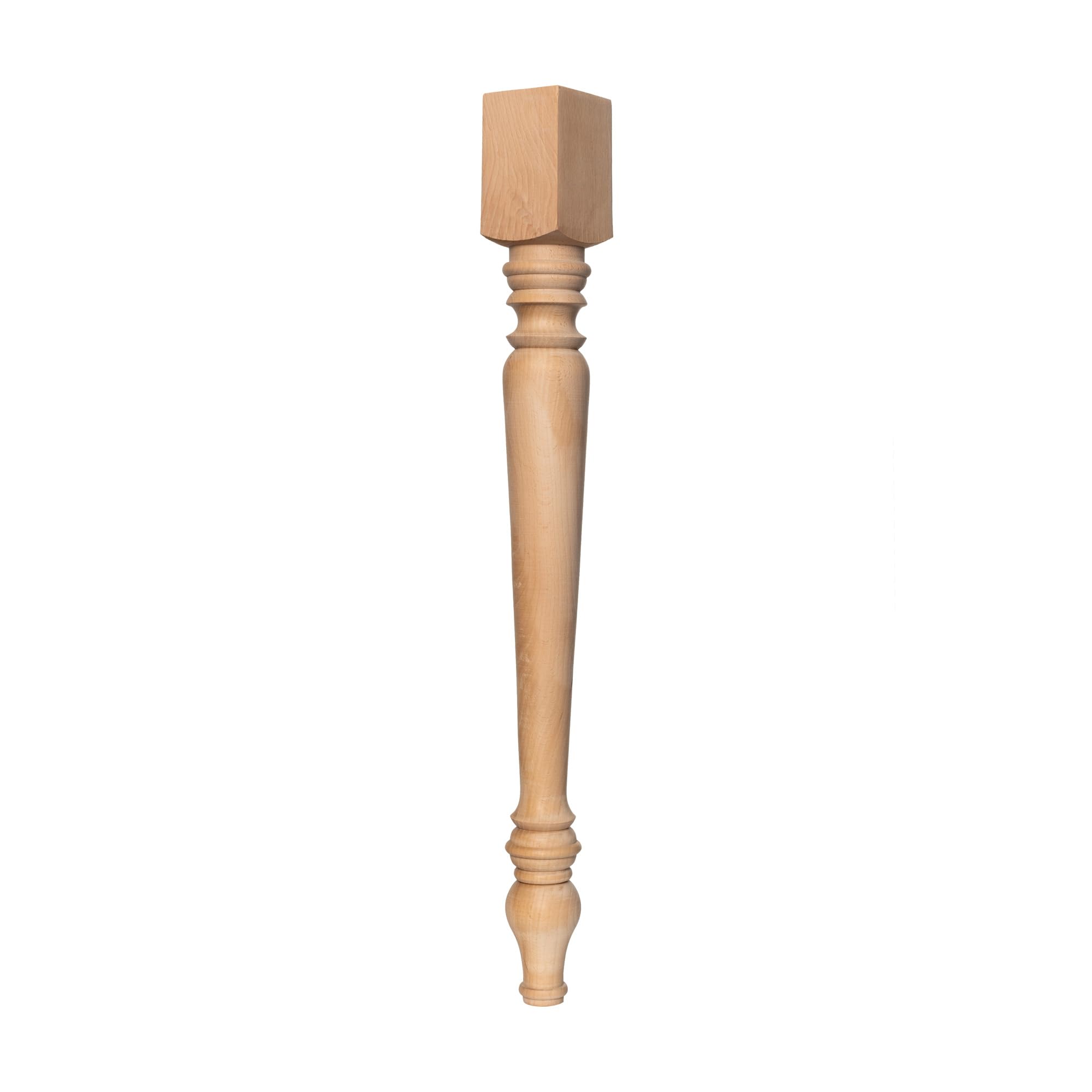 goji home decor Unique Table Leg, Beech Custom Wood Leg, End Table leg, Mid Century Wooden Leg, Replacement Wood Leg (20 Inch / 50 cm)