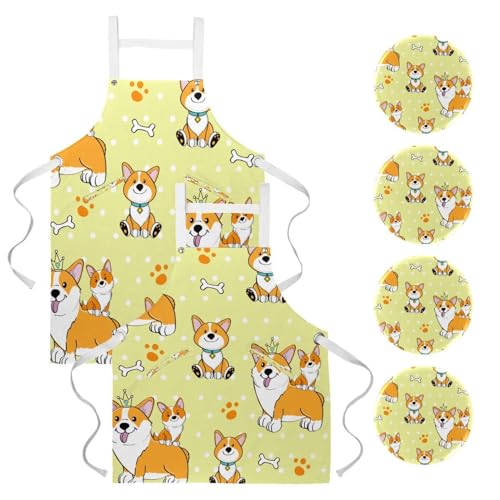 Tablier de cuisine pour nettoyage de la maison et restaurant Corgi