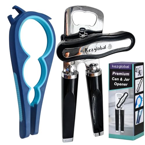 Can Opener Tin Opener Heavy Duty Stainless Steel openers multifuctional Hand held Easy and Safety Can Opener Manual Jar Opener arthriti Hand Bottle Opener Beer Opener Jar openers Seniors.