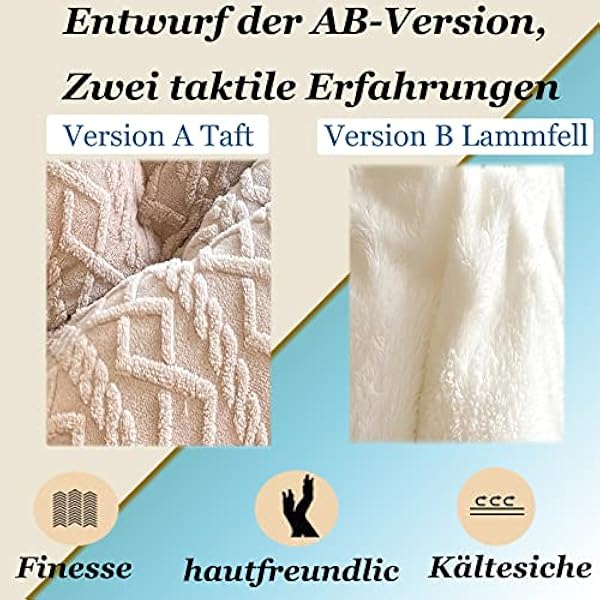 TUCVZVO Dikke winterdeken, dik dekbed, winterdekbed dik lamskasjmier, quilt, winter, pluizige kasjmier dekbedden, deken voor bed winter, beige, 150 x 200 cm (4 kg)