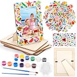 Fovths 6 Packs Summer Picture Frame Painting Craft Kit for Crafts Decorate