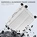 UrbanExplorer 20 Inch Carry On Luggage TSA Approved, Aluminum Frame Zipperless Luggage Carry On with Compartment for Short Trips, ABS+PC Hard Shell Suitcases with Spinner Wheels, White