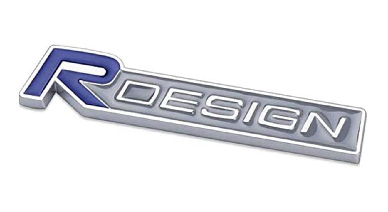 Lot De 2 Emblèmes 3D Métal R Pour Volvo S60 V60 XC60 V40 - Bleu, Design Premium Calandre Et Coffre