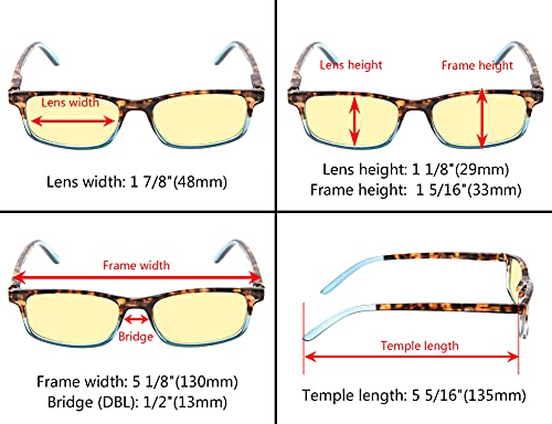 Image of Eyekepper 3 Pack Reading Glasses Blue Light Blocking Computer Eyeglasses Yellow Tinted Filter Lens