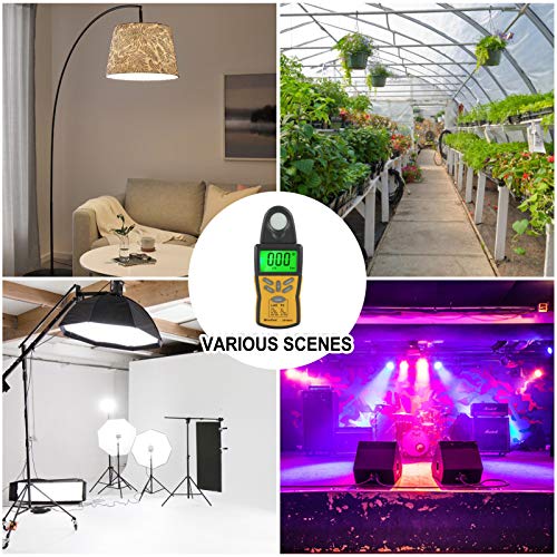 Digital Lux Meter Holdpeak 881C Light Meter Measure Range 0.1-200,000 Lux, 0.01-20,000 Fc Light Meter With Peak Hold, Lux/Fc Unit, Data Hold And Lcd Display,Backlight For Plants And Led Lights #TOP6