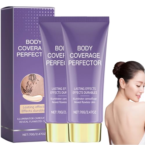 70 g Body Coverage Perfector, 2 unidades de maquillaje corporal, resistente al agua, corrector, cicatrices, cobertura, venas varicosas, maquillaje de piernas, resistente al agua sin transferencia