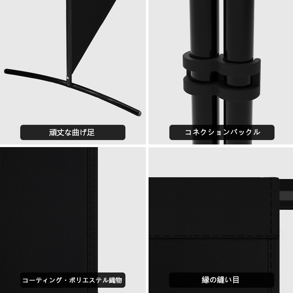 Amazon｜Kokorona パーテーション 間仕切り 3連 カバーストリップ付き