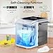 DUMOS Countertop Ice Maker with Handle, 26lbs/24H Portable Ice Machine, 9 Bullet Cubes Ready in 6 Mins, Self-Cleaning, Quiet Compact for Home, Kitchen, RV, Camping, Bright Black