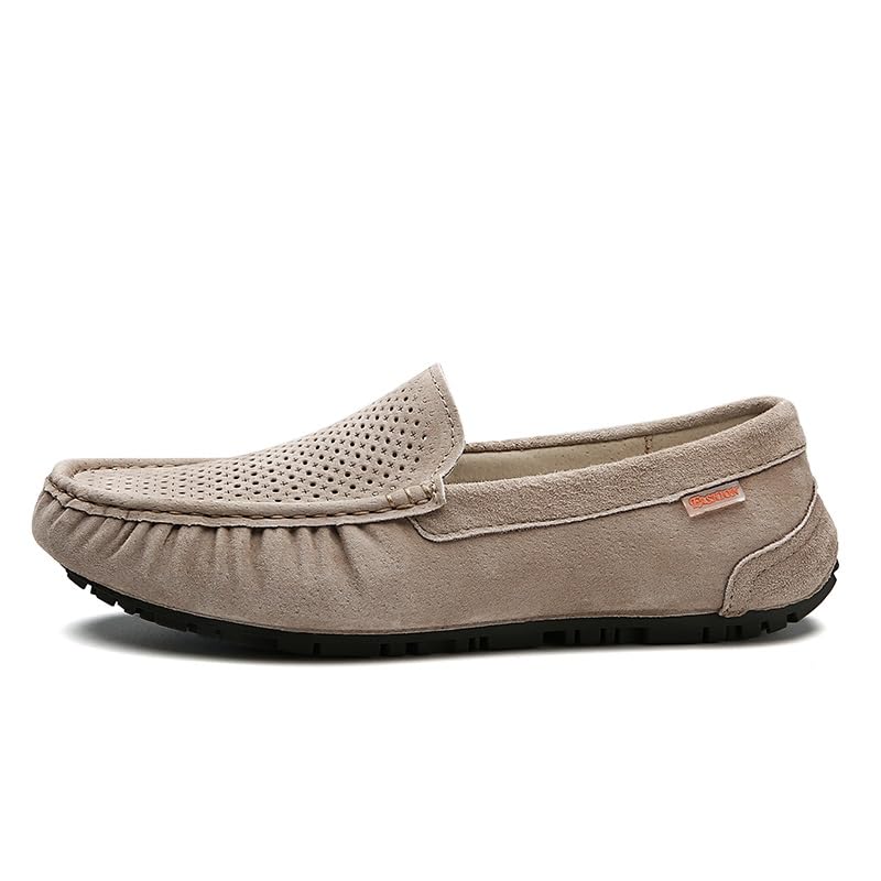 Men's Loafers Shoes Round Toe Breathable Suede Vamp Driving Shoes Anti-Slip Flexible Resistant Party Slip On2