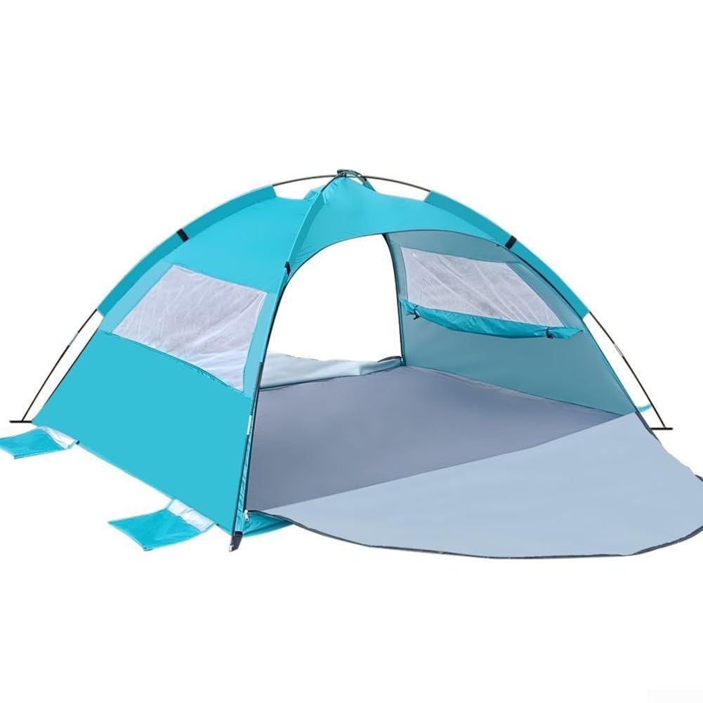 UV Beach Tent 200x150cm Sun Shelter Waterproof(Blue 200 * 150 * 120cm)