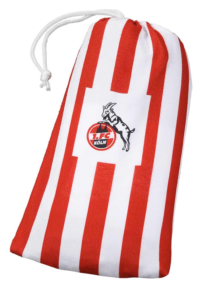 1. FC Köln Microfaser Badetuch - Streifen - im Beutel 90 x 160 cm Strandtuch