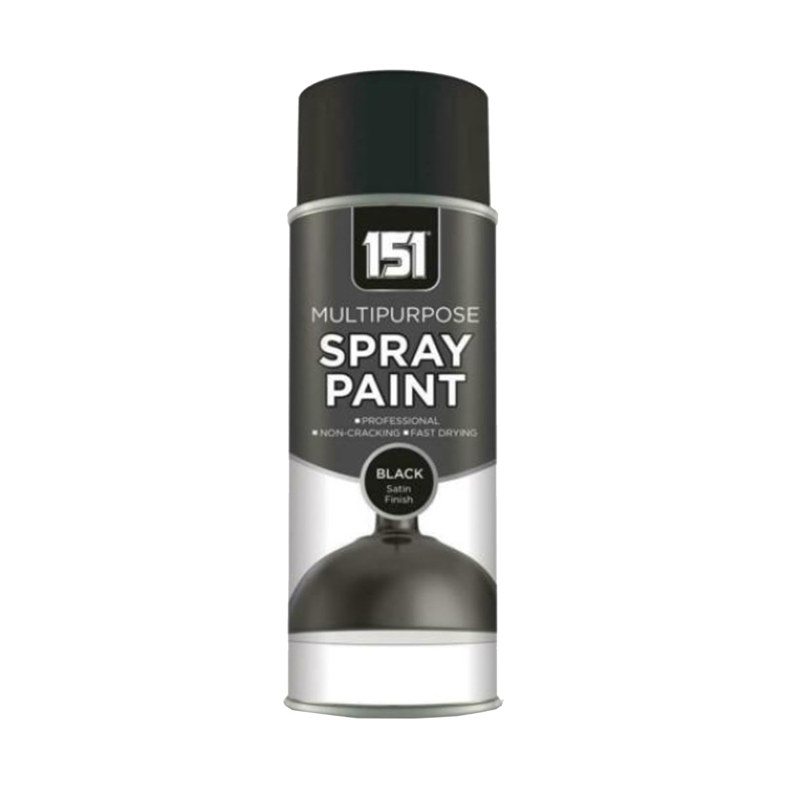 Ysamax 1Pcs 151 Multi-Purpose Black Satin Spray Paint, Professional-Quality, Ease Of Use, Durability, And Aesthetic Appeal, Spray Mechanism, 400Ml, (1Pcs)