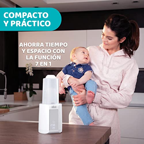 Chicco Calienta Biberones Y Esterilizador, Calentador de Alimentos y Biberones para Bebés con 27 Programas, Calienta a la Temperatura Óptima, con Temporizador y Descongelación, Apto Potitos - Blanco - imagen 3