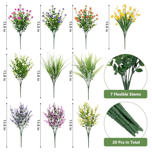 Image of Bassion Artificial Flowers for Outdoors Decoration UV Resistant, Mixed