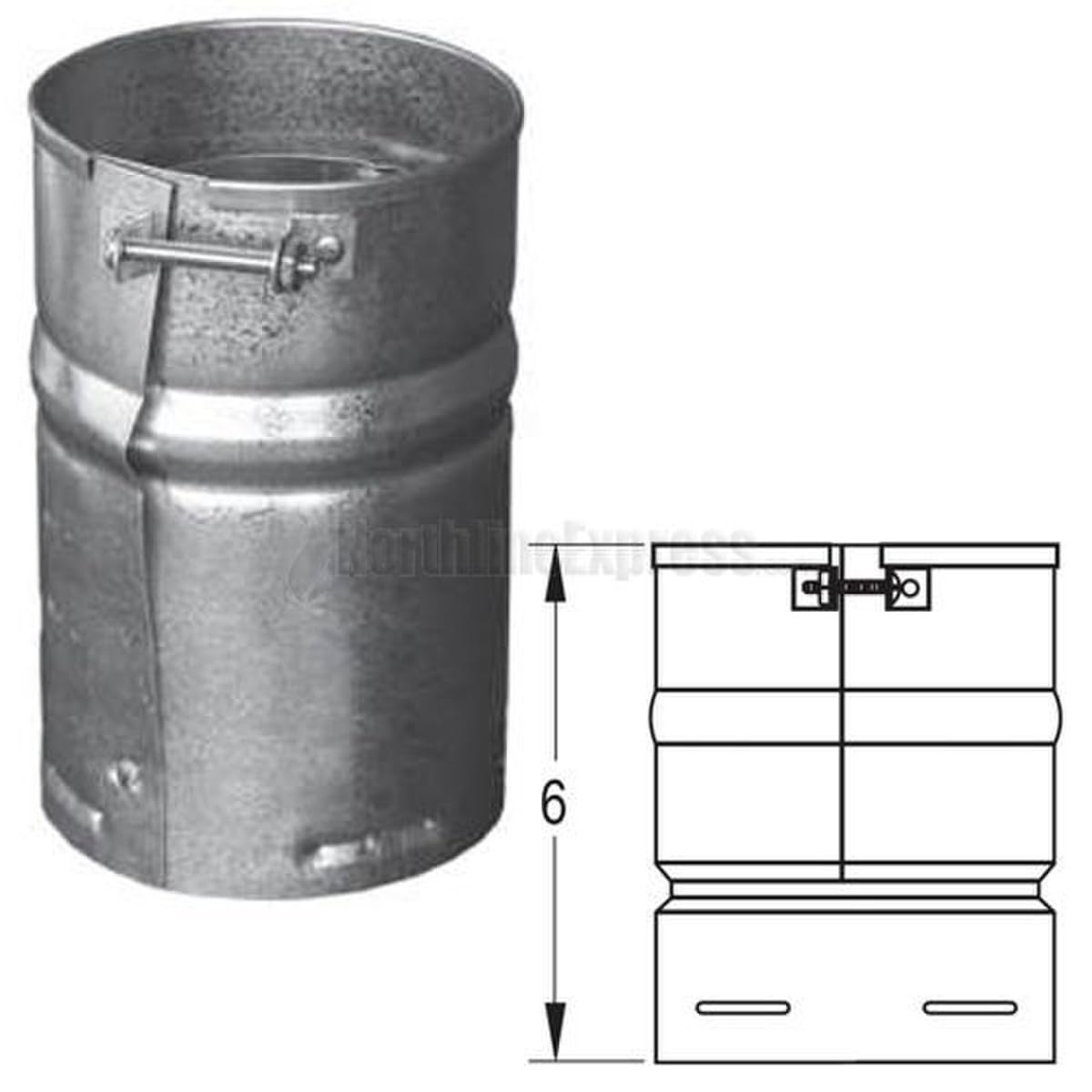DuraVent 5BVAF 5 in. Round B-Vent Universal Female Adapter 