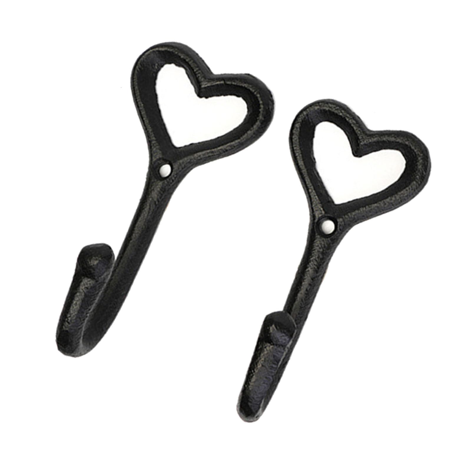 Kangnice Multipurpose Heart Shape Hook Craft of Iron Ideal for Clothes and Accessory Storage in Commercial or Residential Spaces Heart Hook