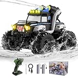 Remote Control Car, Waterproof Monster Trucks Toys, 1:18 Amphibious RC Cars, 2.4 GHz 4WD All Terrain Off-Road Pickup Toy Truck, Kids Toys for 6-12 Year Old Boys Girls Christmas Birthday Gifts Presents