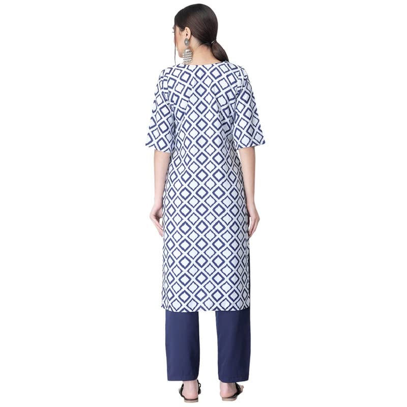 Image of Pinkmint Women's Crepe Striped Regular Kurta