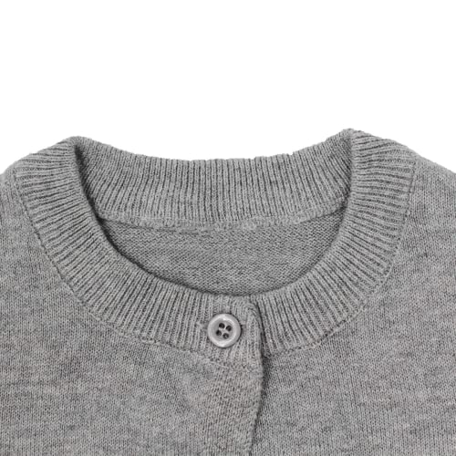Image of Little Girl Knit Cardigan Sweater - Toddler Button Down School Uniforms Cardigan