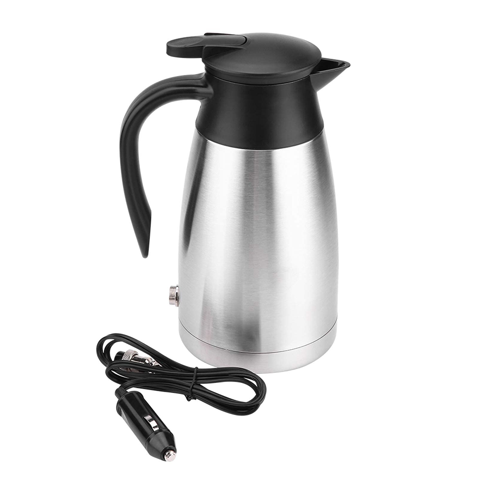 Portátil de Acero Inoxidable Hervidor de Agua Eléctrico Vehículo DC 12V/24V Encendedor de Cigarrillo Calentamiento Taza de Bebida Viajes Taza de Café Botella de Agua 1000 ML