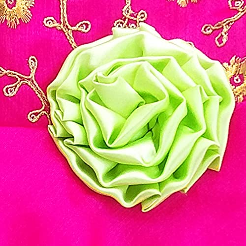 Image of Stanwells Kids Baby Girls Frocks Knee Length Birthday Net Flared Ruffle Pattern Sleeveless Traditional Beautiful Sun Flower Western Frock Princess Dress for Girls