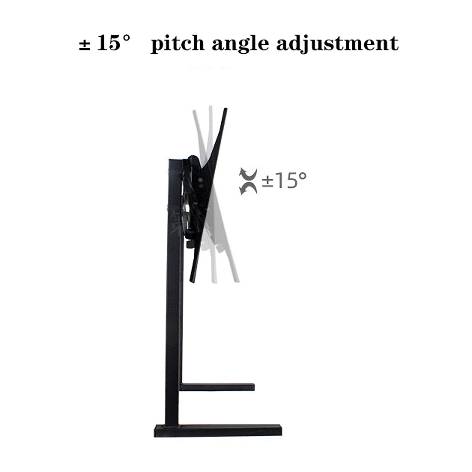 TV Stand 37 "-75" TV LCD Universale Desktop Base Desktop Black Punch Desktop Desktop TV Stand Rugged Steel Base TV con Supporto con Altezza Regolabile e inclinazione .per casa, Ufficio
