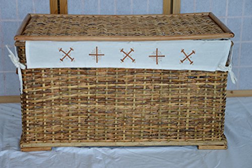fantasie d oriente Cesto Baule PORTABIANCHERIA Vimini Rattan BANANO CM 76X44X44 H Porta Biancheria