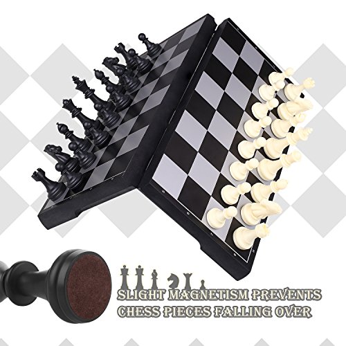 Peradix Magnetic Folding Chess Set, 3 in 1 with 3 Storage Bags, Staunton Magnet Chess Checkers Backgammon Travel Chess Board Game, Portable Travel Size, Educational Learning Toys for Teens and Adults - Thumbnail 5