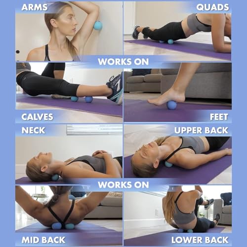 Image of Bodylastics Lacrosse Massage Ball for Muscle Recovery Trigger Point Therapy Ball for Myofascial Release, Deep Tissue Massage, Pain Relief, Mobility Tool for Back, Feet, Neck, Yoga, and Gym