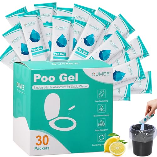 Lemon Portable Toilet Gel, Poo Gel for Potty, Camping Toilet Powder for Bucket, Eco Absorbent...