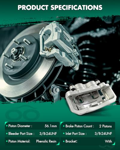 Image of SCITOO 18B4747 Front Left Disc Brake Caliper Assembly w /Bracket For Dodge For Ram 2500 2000-2002,For Dodge For Ram 3500 2000-2002,For Dodge For Ram 4000 2000-2002