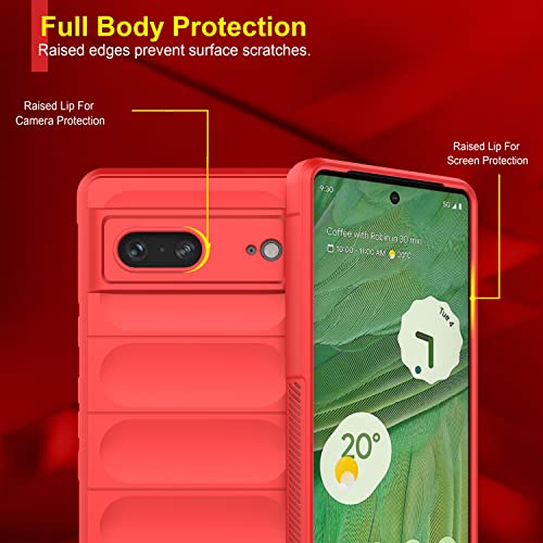 Image of Amazon Brand - Solimo Back Case Cover for Google Pixel 7 5G | Compatible for Google Pixel 7 5G Back Case Cover | Liquid Silicon Magic Case for Google Pixel 7 5G with Camera Protection | Red