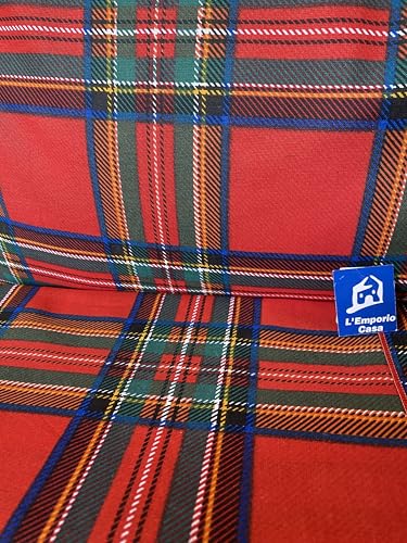 L'Emporio Casa Set Lenzuola in Flanella, Cotone Italiano 100% Pettinato, Anti-Pilling Varie Misure (Tartan, Matrimoniale)