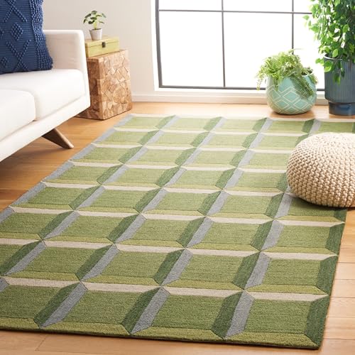 Image of Hand Tufted Wool Carpets Anti Shedding Rug Modern Carpets for Living Room Size 3x5 Feet