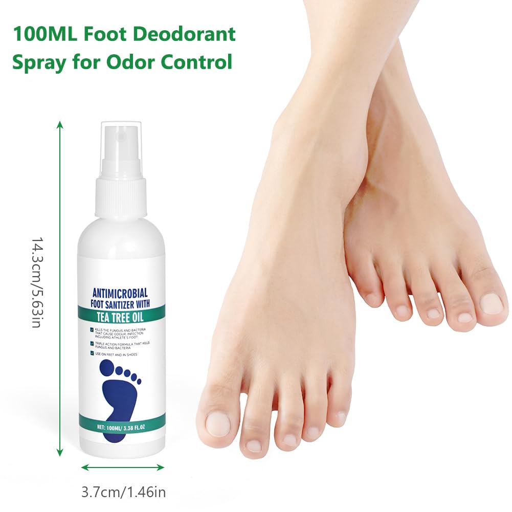 AOOWU Spray Purificante de Pies para hombres y mujeres, para Micosis, Controla el Olor, Spray Fungicida Antiséptico