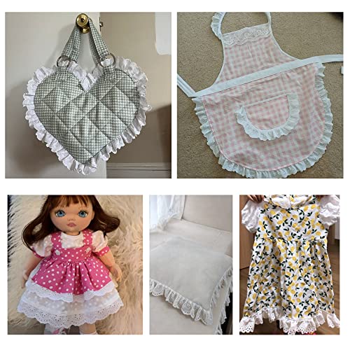 Idongcai Eyelet Lace Trim Ivory White Cotton Lace Trim Lace Fabric For Sewing Embroidery Lace Trim For Home Decor Supply 3.5'' Wide 7 Yards #TOP3