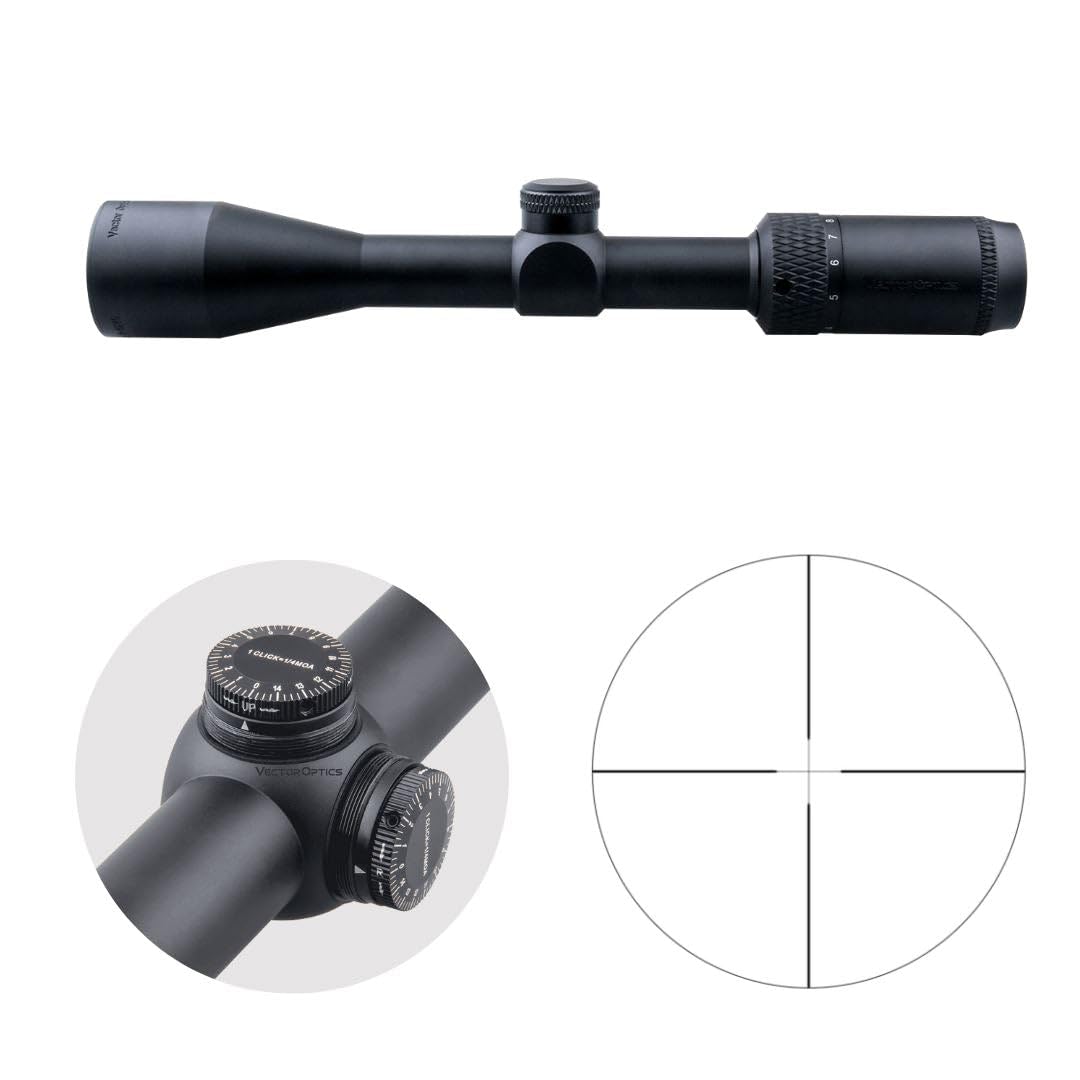 Vector Optics SCOM-27 Matiz 3-9x40 Duplex SFP Lunette de visée pour le sport, l'airsoft et la chasse, fusil à air comprimé, visière cible, lunette de visée de fusil, Rifle Scope, nombreux accessoires