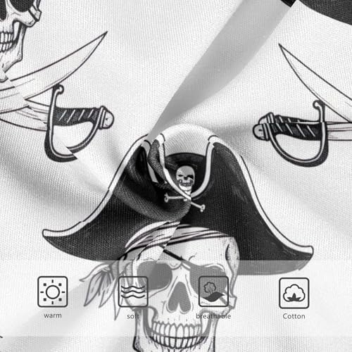 Cotton Girls Underwear Toddler Pirate Skulls White Swords Girl Panties Cute Durable Briefs Kids Undies 2t3