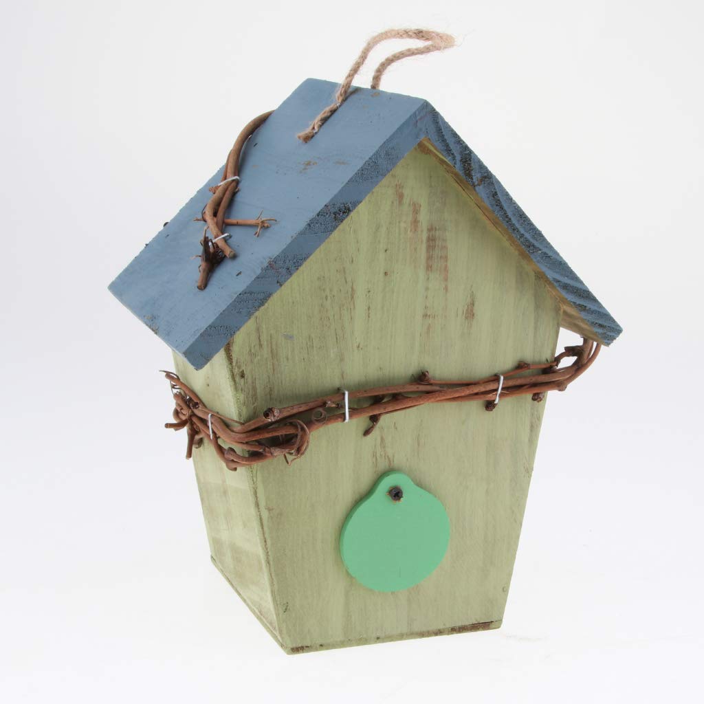 Tiny Store Country Cottages Wood Bird House Hanging Birdhouse Condo Garden Decor D