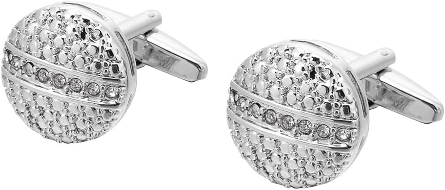 Round Diamond French Cufflinks Men's and Women's Shirts Sleeve Nail Cuff Fasteners