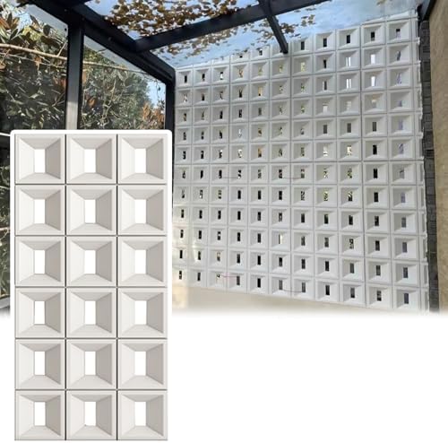 3D Wall Panels - PU Hollow Brick Design for Interior & Outdoor Decor, Perfect Thickness for Game Rooms, Living Spaces & Modern Home Aesthetics