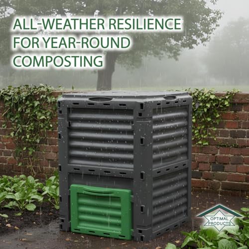 300L Composter Compost Bin Grass Eco Friendly Converter Debris Waste Garden Home - 8