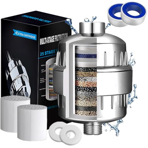 Listado de Cartuchos de filtrado para el agua que Puedes Comprar On-line. 46 Filtro de Ducha Universal Filtro Purificador de Agua Ducha con 2 Cartucho de Filtro Reemplazable para Ajustar el pH del Agua y Filtro Cloro Impureza Microbio y Metal Pesado para...