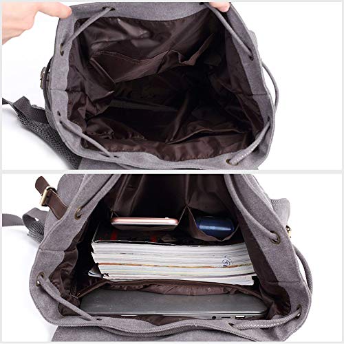 Mochila Vintage de Lona para Senderismo KAUKKO miniatura 3