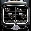 4Pc Black Heart Air Vent Clips,Car Air Fresheners Vents Clips Car Diffuser Diamond Interior Decor Charm Cute Accessories Interior Accessories #2