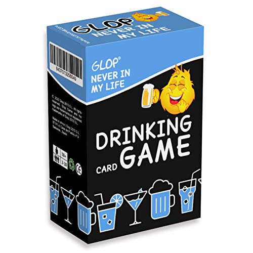 Glop Never in My Life - Drinking Game - Fun Adult Drinking Game for Parties - Adult Board Game - Party Game - 100 Cards
