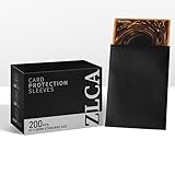ZLCA Card Sleeves for Japanese Game Cards (200ct), Matte Black Card Sleeves for Standard Sized Tradi